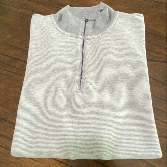 𝅺OLD Navy Heather grey long sleeve 1/4 zip shirt - Picture 2 of 9